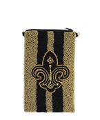  Fleur De Lis Beaded Phone Crossbody