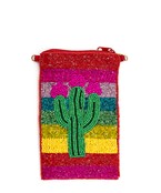 Cactus Beaded Phone Crossbody