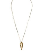  Bead Hammered Arrow Necklace