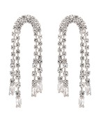  CZ Arch Shape Earrings