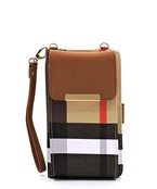  Plaid Print Phone & ID Holder Crossbody