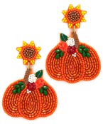  Pumpkin Bead Earrings