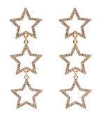  Triple Pave Star Drop Earrings