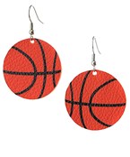  Basketball Leather Earrings