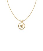 Bird Disk Charm Necklace