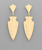  Textured Arrow Head Earrings