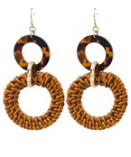 Rattan Circle Linked Earrings
