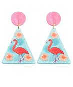  Acrylic Printed Triangle Earrings