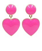  Color Dome Heart Earrings