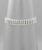  3 CZ Row Tennis Bracelet