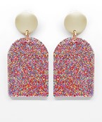  Acrylic Glitter Arch Earrings