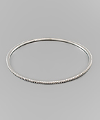  CZ Row Bangle Bracelet