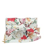  Floral Print Knotted Bow Shouder Bag
