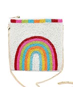  Beaded Rainbow Square Bag