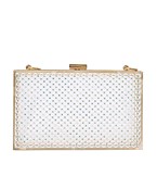  Textured Clear Rectangle Box Clutch