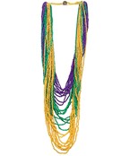  Mardi Gras Seed Bead Necklace