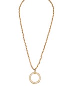  Glitter Circle Pendant Necklace