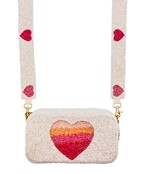  Ombre Heart Beaded Rectangle Bag