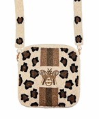  Bee & Animal Pattern Beaded Bag