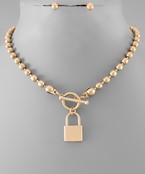  Lock & CCB Ball Necklace