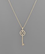  CZ Key Necklace