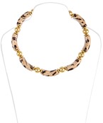  Tube & Metal Ball Necklace