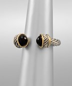  Stone End Cuff Rings