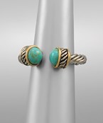  Stone End Cuff Rings