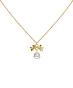  Ribbon & Glass Bell Necklace