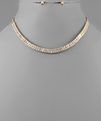  Baguette Crystal Necklace