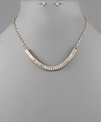  Baguette Crystal Chain Necklace