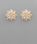  Crystal Flower Earrings
