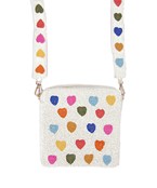  HEART Beaded Box Crossbody