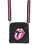  Tongue & Lips Beaded Box Crossbody