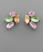  Circle & 3 Marquise Bead Earrings