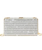  Pearl & Rhinestone Box Clutch 