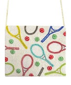 Tennis Racket Beaded Clutch