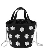  Crystal Flower Bucket Bag