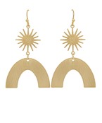  Sunburst & Arch Dangle Earrings