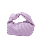 Knotted Handle Woven Leather Bag