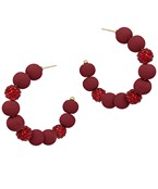  Crystal & Clay Hoops