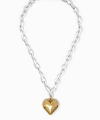  Heart Pendant Coated Necklace