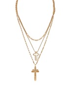  Cross Pendant Necklace Set