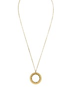  Two-tone Round Pendant Necklace