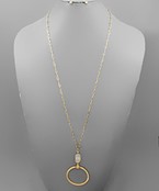  Oval Mop Circle Necklace