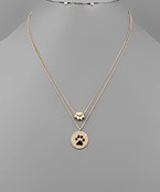  2 Layer Dog Paw Necklace