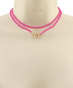  2 Layer Color Box Chain Choker