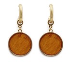  Round Wood Dangle Earrings