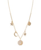  Moon & Star Charm Necklace