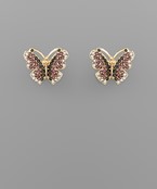  Crystal Butterfly Earrings
